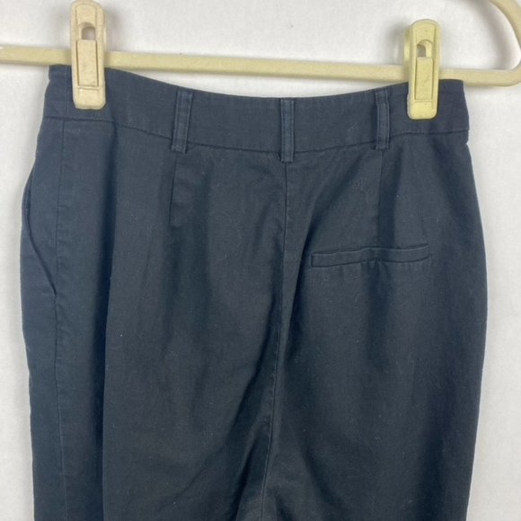 Asos Design Womens Linen Blend Straight Leg Pants Size 4 Black Pockets - Picture 4 of 6